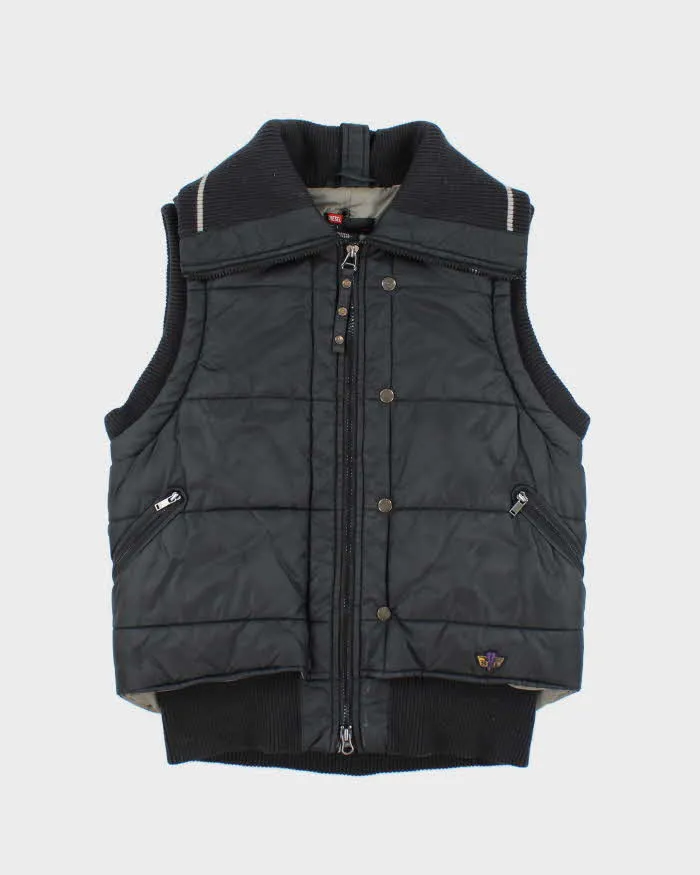 Vintage Y2k 00s Diesel Puffer Gilet - L sold by Rokit