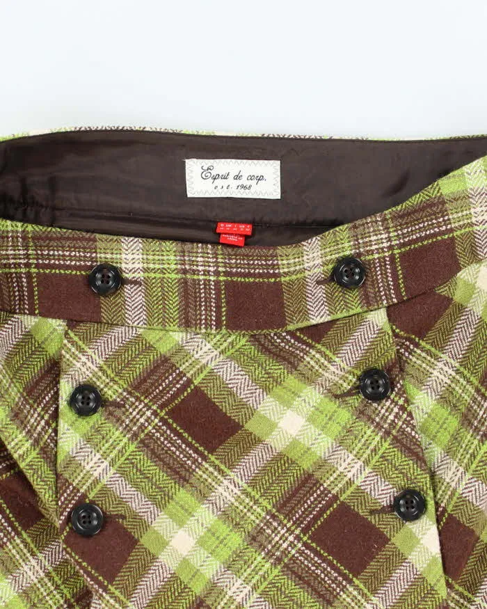 Vintage 90s Esprit De Corp Checked Wool Blend Skirt - S sold by Rokit product image thumbnail 4