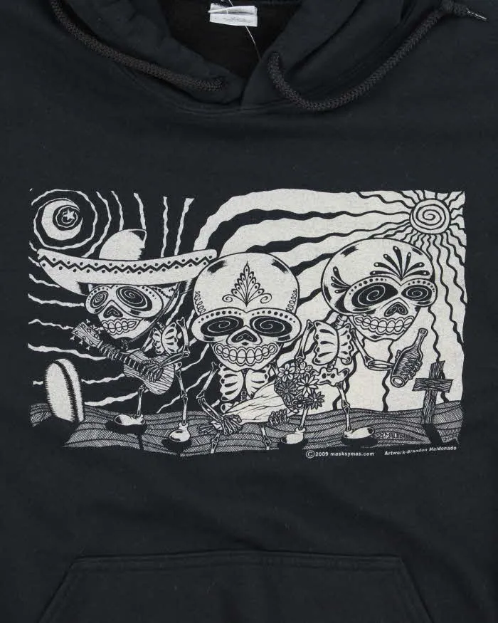 Vintage 2000's Day of the Dead Graphic Print Hoodie - L sold by Rokit product image thumbnail 4