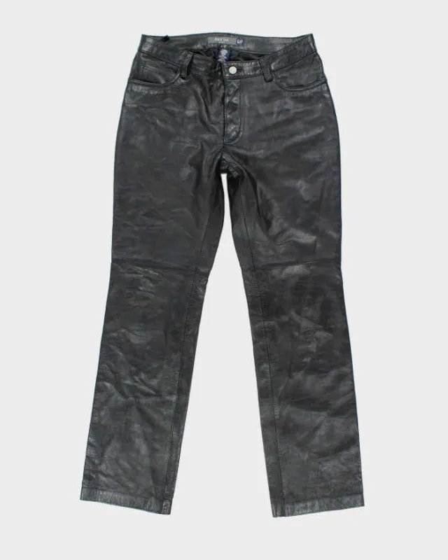 Vintage Women's GAP Bootcut Fit Leather Trousers - W28 L30 sold by Rokit
