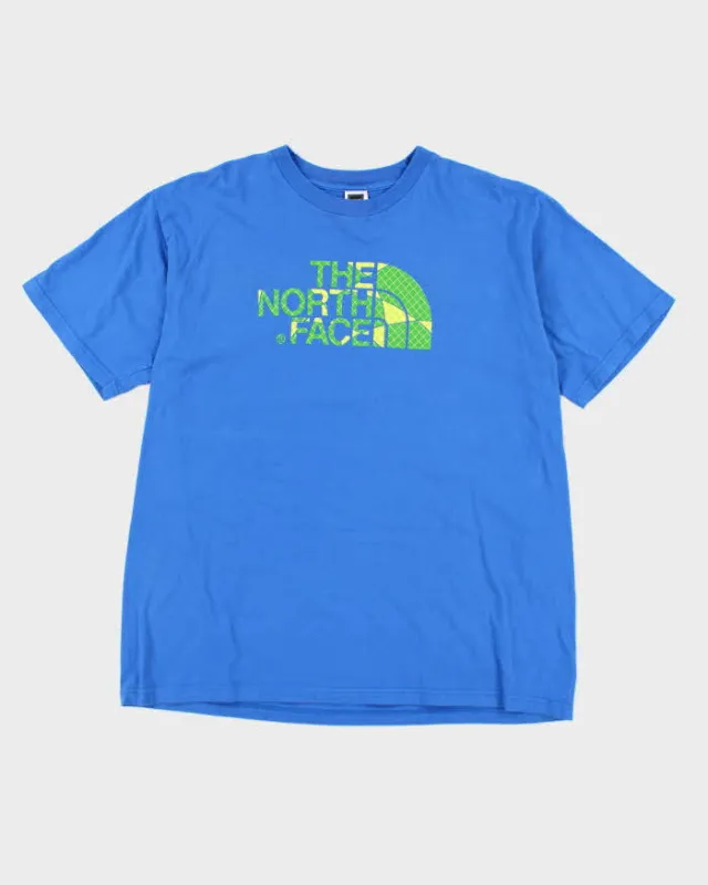 Vintage The North Face Spell Out Patterned Logo T-Shirt - L sold by Rokit