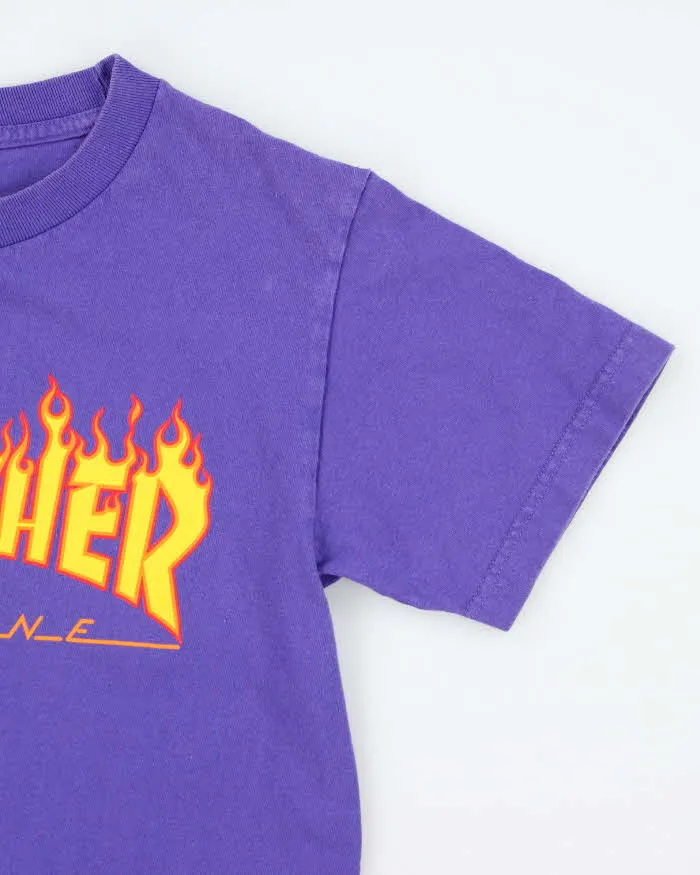 Vintage Y2k 00s Thrasher Purple T-shirt - S sold by Rokit product image thumbnail 4