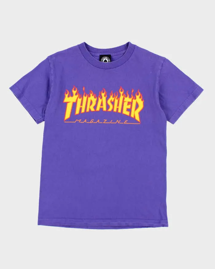 Vintage Y2k 00s Thrasher Purple T-shirt - S sold by Rokit