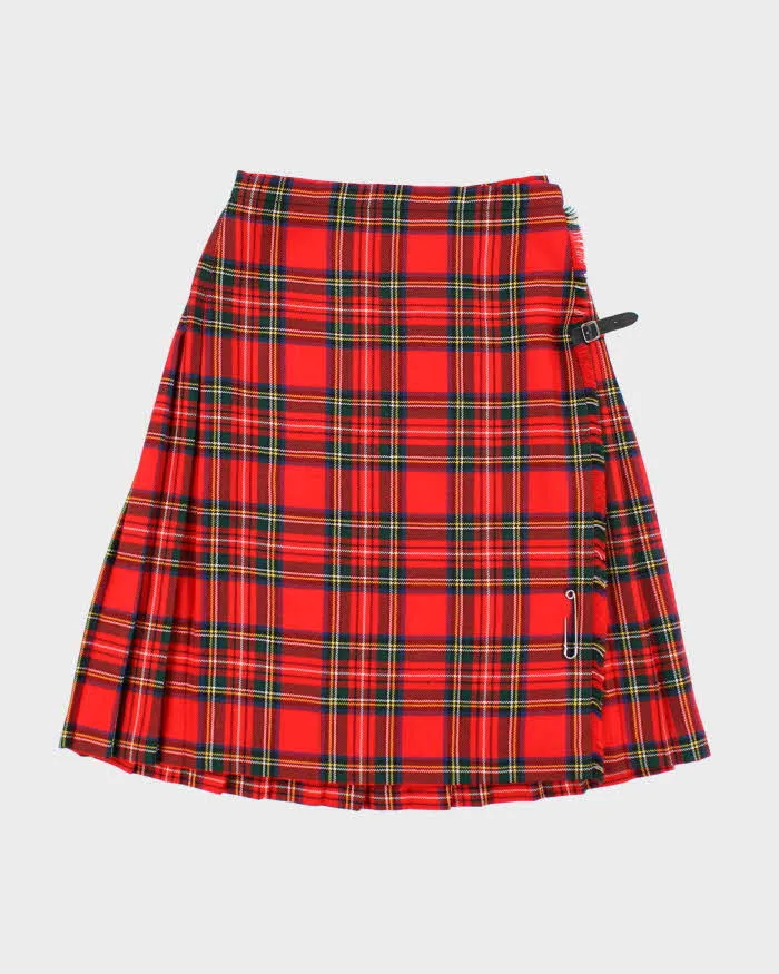 Vintage Rannoch Design Red Pleated Checked Skirt - S sold by Rokit product image thumbnail 2
