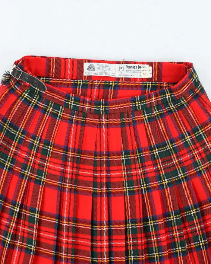 Vintage Rannoch Design Red Pleated Checked Skirt - S sold by Rokit product image thumbnail 3