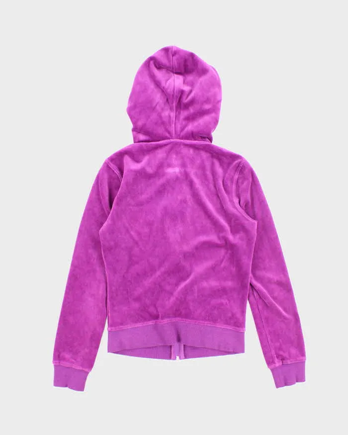 Vintage Y2k 00s Bebe Rhinestone Velour Hoodie - XS sold by Rokit product image thumbnail 2