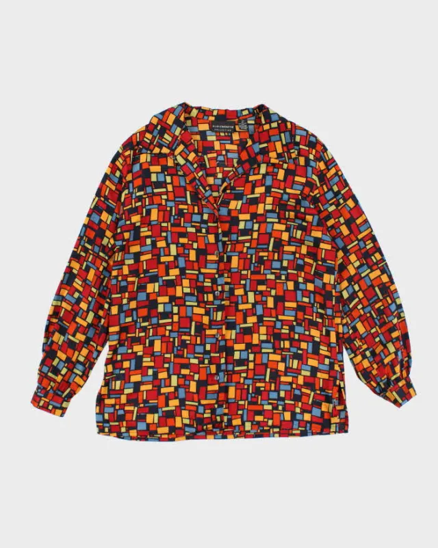 Vintage 90s Liz Claiborne Satin Oversized Blouse - M sold by Rokit