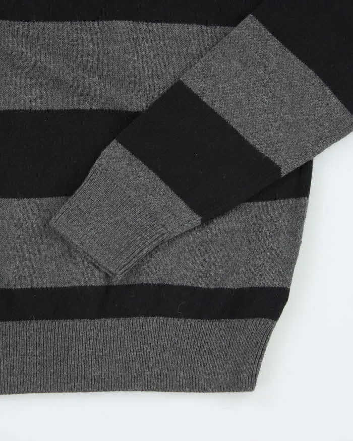 Vintage Tommy Hilfiger Grey Striped Knit Jumper - S sold by Rokit product image thumbnail 4