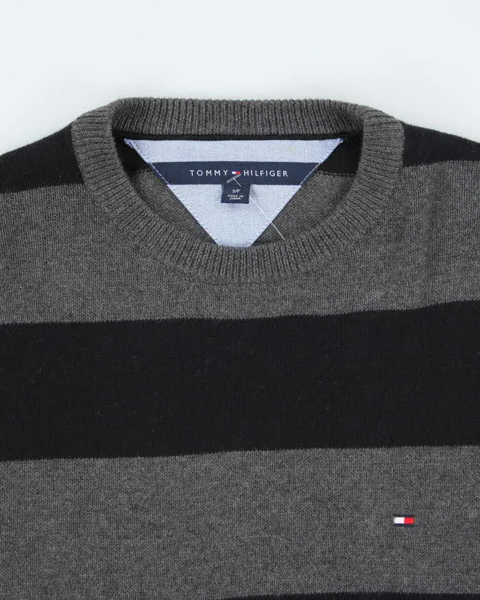 Vintage Tommy Hilfiger Grey Striped Knit Jumper - S sold by Rokit product image thumbnail 3