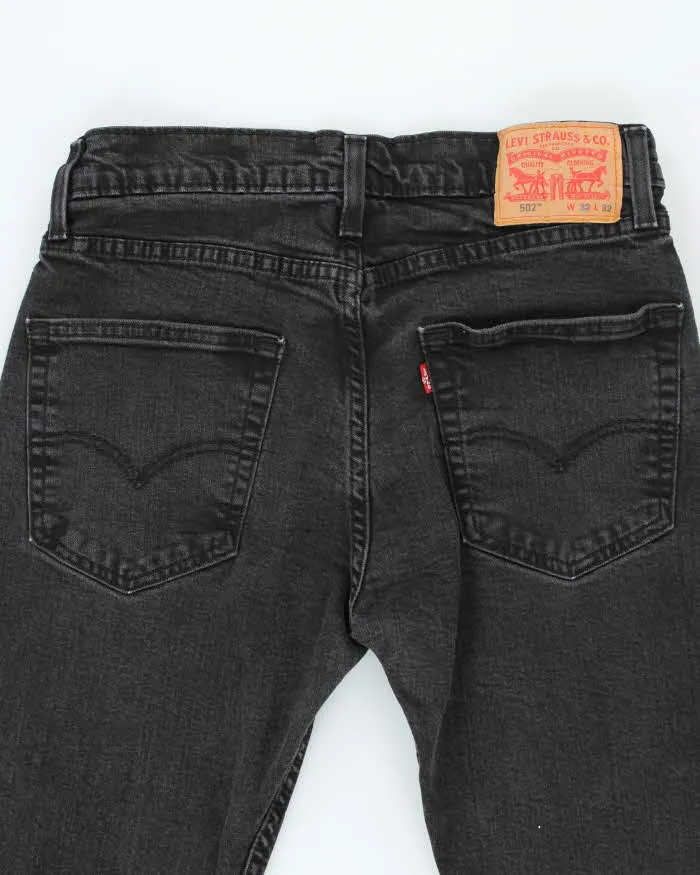 Vintage Levi's 502 Black Dark Wash Tapered Jeans - W32 L27 sold by Rokit product image thumbnail 4
