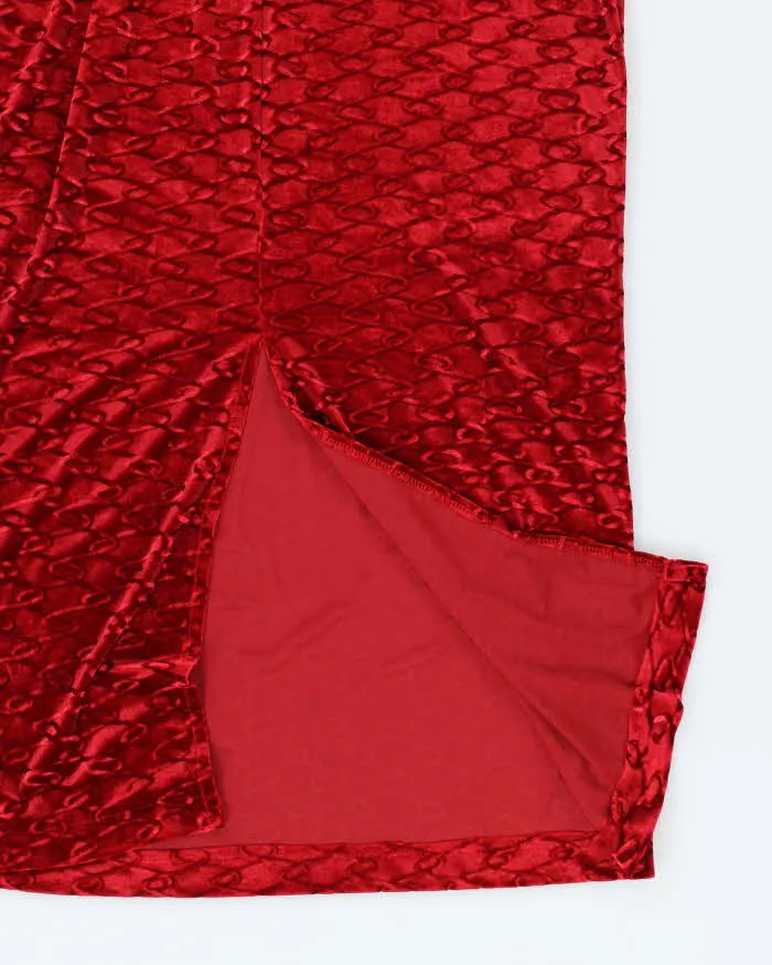 Vintage 90s Jessica Velvet Red Dress - M sold by Rokit product image thumbnail 4
