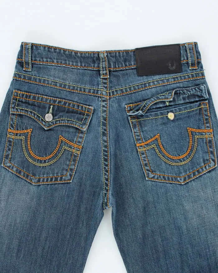 Vintage Y2K True Religion Pre-Distressed Dark Wash Straight Leg Jeans - W30 L28 sold by Rokit product image thumbnail 4