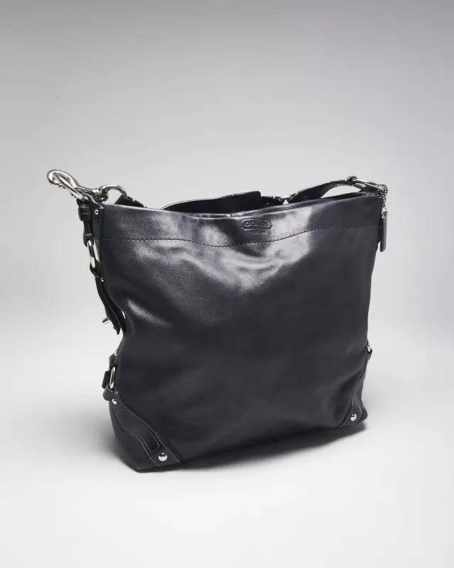 Vintage Coach Black Leather Handbag sold by Rokit