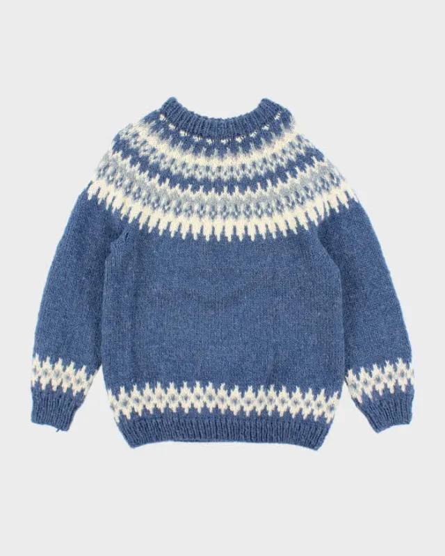Vintage Handmade Wool Fair Isle Knit Jumper - L sold by Rokit