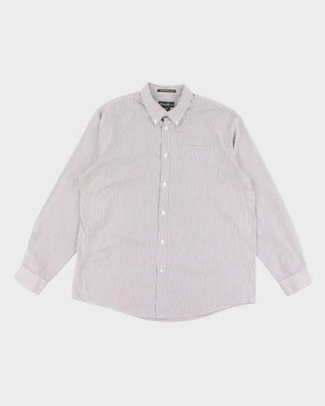 Vintage 90's Eddie Bauer Wrinkle Resistant Striped Shirt - XL sold by Rokit