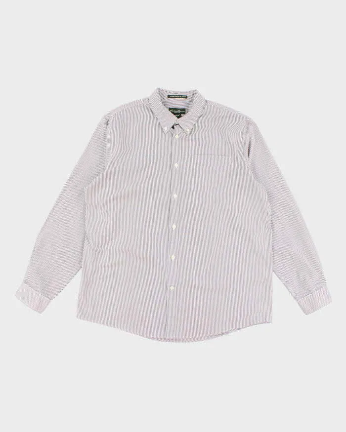 Vintage 90's Eddie Bauer Wrinkle Resistant Striped Shirt - XL sold by Rokit
