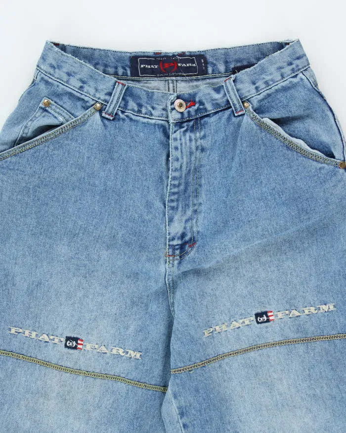 Vintage Y2K Phat Farm Heavyweight Baggy Embroidered Light Wash Jeans - W28 L32 sold by Rokit product image thumbnail 3