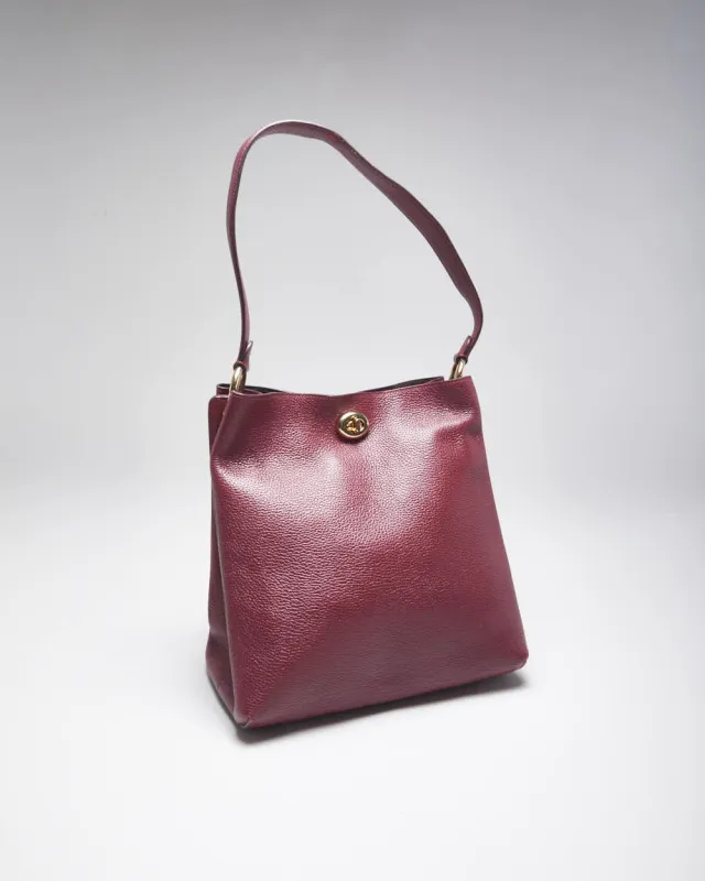 Vintage Coach Red Leather Handbag made by Coach