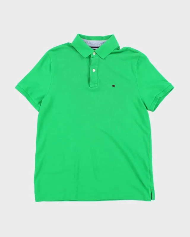 Vintage 2000's Tommy Hilfiger Small Flag Polo Shirt - L sold by Rokit