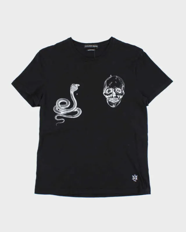 Vintage 2000's Alexander McQueen Skull & Snake Graphic T-Shirt - M sold by Rokit