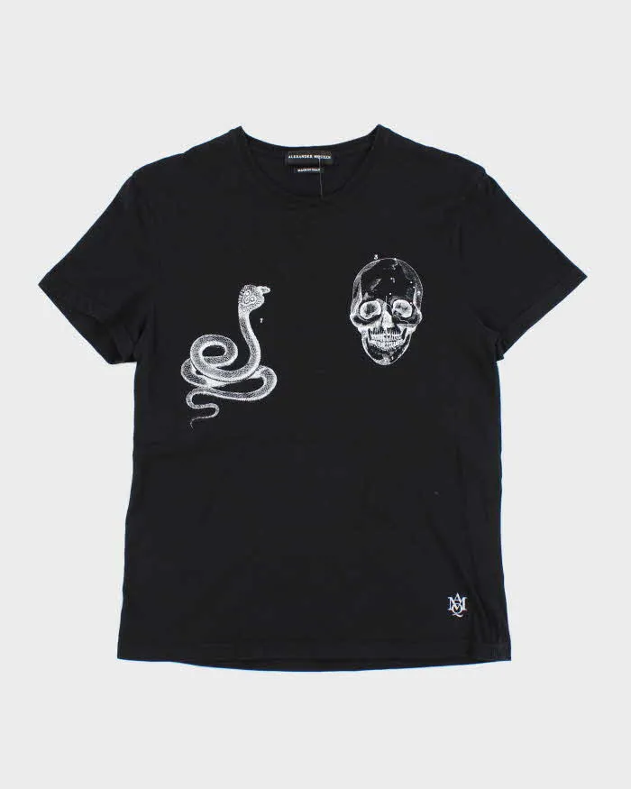 Vintage 2000's Alexander McQueen Skull & Snake Graphic T-Shirt - M sold by Rokit
