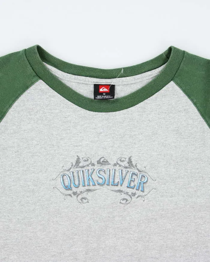 Vintage 2000's Quiksilver Long-sleeved Baseball T-Shirt - M sold by Rokit product image thumbnail 3
