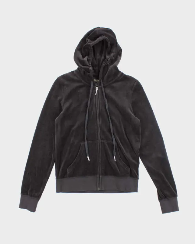 Vintage Y2k 00s Juicy Couture Black Rhinestone Hoodie - S sold by Rokit