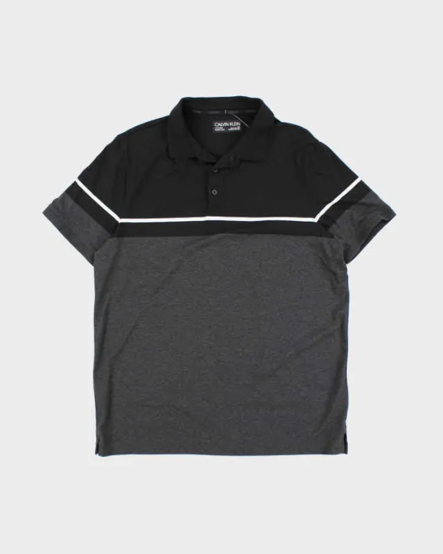 Vintage 2000's Calvin Klein Striped Polo Shirt - L sold by Rokit