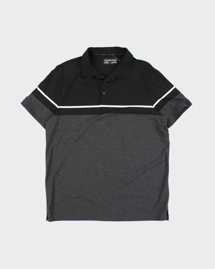 Vintage 2000's Calvin Klein Striped Polo Shirt - L sold by Rokit