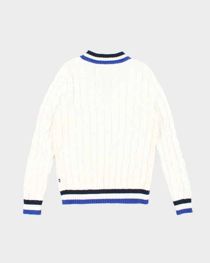 Vintage Nautica V-Neck Cable Knit Jumper - S sold by Rokit product image thumbnail 2