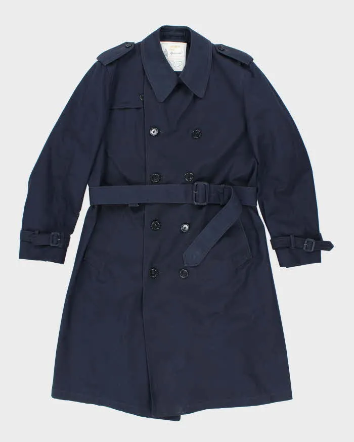Vintage London Fog Navy Mac - L sold by Rokit