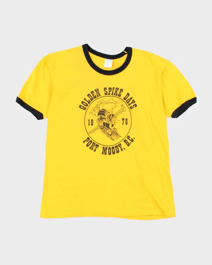 Vintage 70's Golden Spike Days Ringer T-Shirt - M sold by Rokit