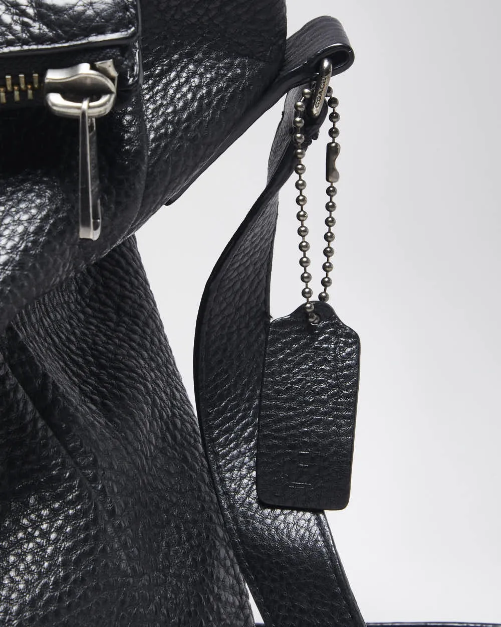 Vintage Coach Black Leather Crossbody Satchel Bag sold by Rokit product image thumbnail 4