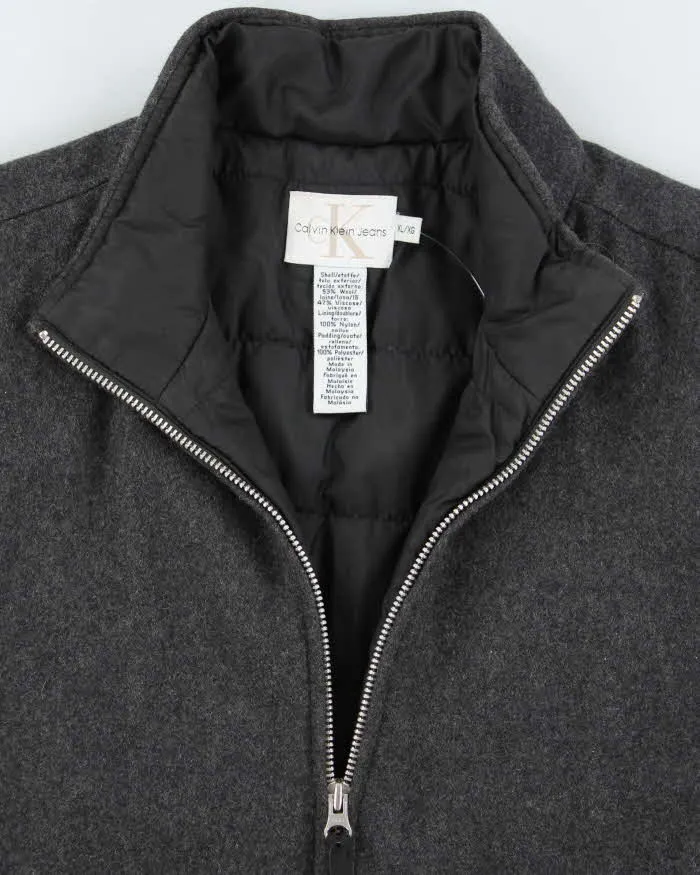 Vintage 2000's Calvin Klein Wool Blend Zip Up Jacket - XL sold by Rokit product image thumbnail 3