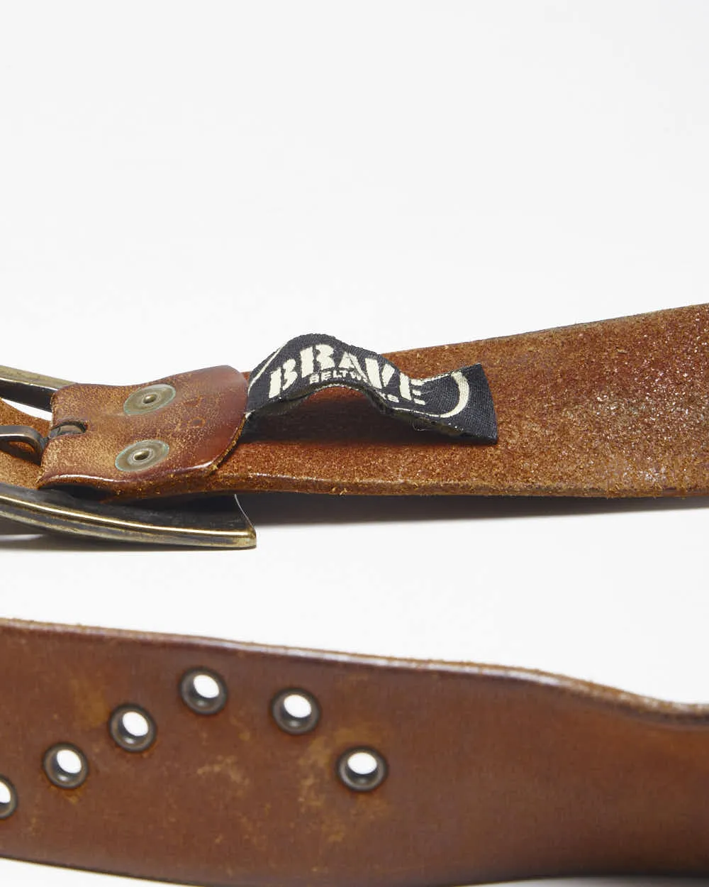Vintage Brave Brown Leather Belt - W34 - W39 sold by Rokit product image thumbnail 5