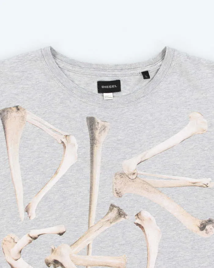 Vintage Y2K Diesel Bone Spell Out Graphic T-Shirt - L sold by Rokit product image thumbnail 3