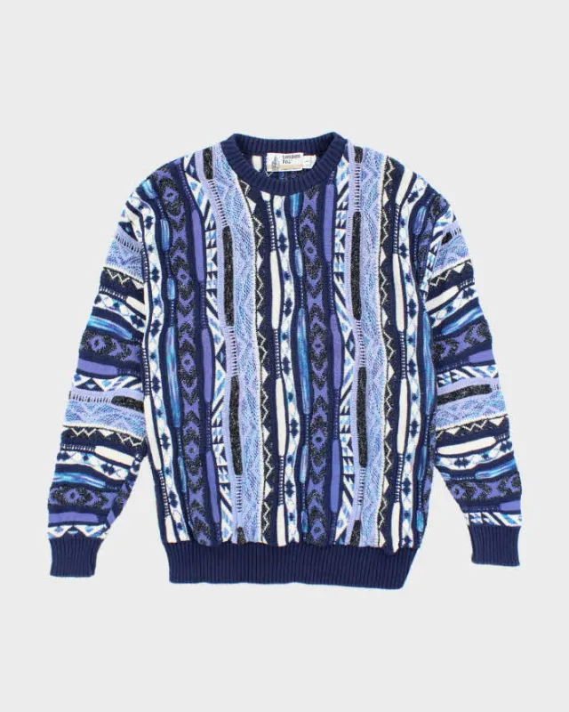 Vintage London Fog Pattern Knit Jumper - L sold by Rokit