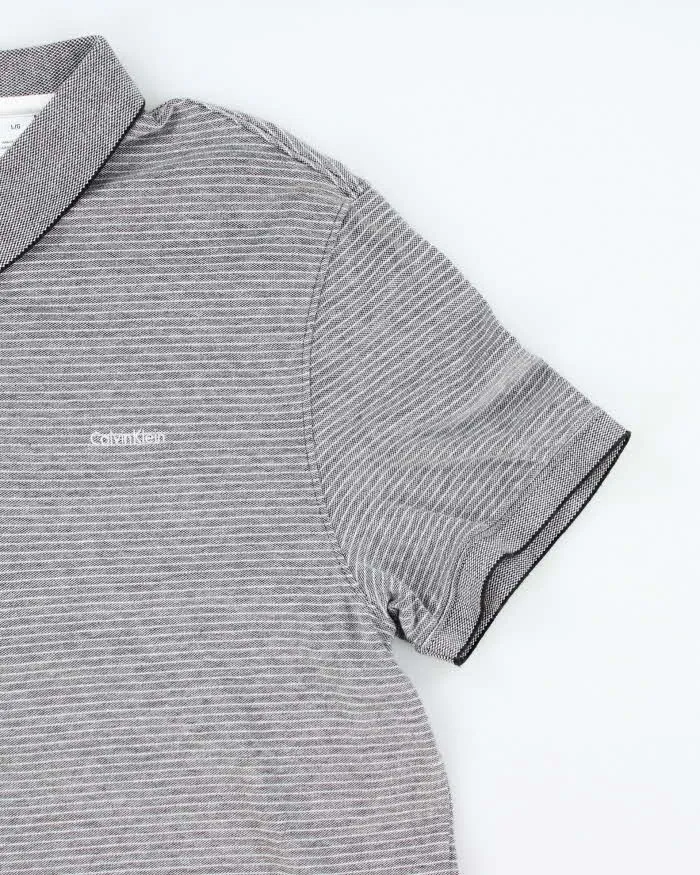 Vintage Calvin Klein Striped Polo Shirt - L sold by Rokit product image thumbnail 4