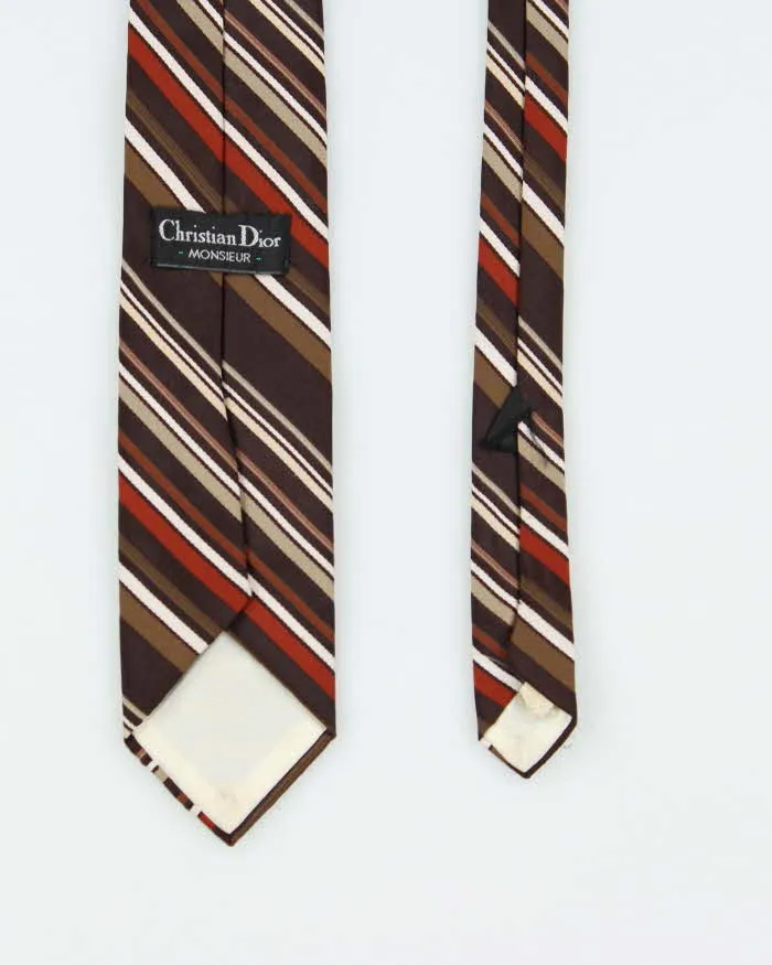 Vintage Christian Dior Monsieur Striped Silk Tie sold by Rokit product image thumbnail 2