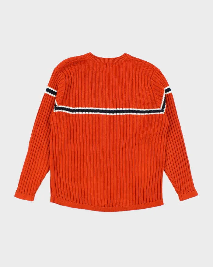 Vintage Motogear Orange V-Neck Knit Jumper - XL sold by Rokit product image thumbnail 2