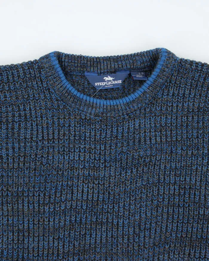 Vintage Steep Lachase Blue Knit Jumper - L sold by Rokit product image thumbnail 3