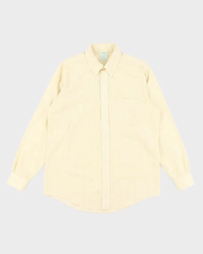 Vintage Brooks Brothers Yellow Checked Long Sleeve Shirt - XL sold by Rokit