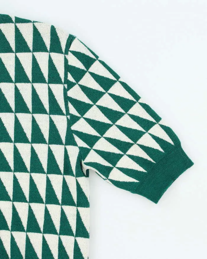 Raf Simons Green Pattern Short Sleeve Wool Jumper - M sold by Rokit product image thumbnail 4