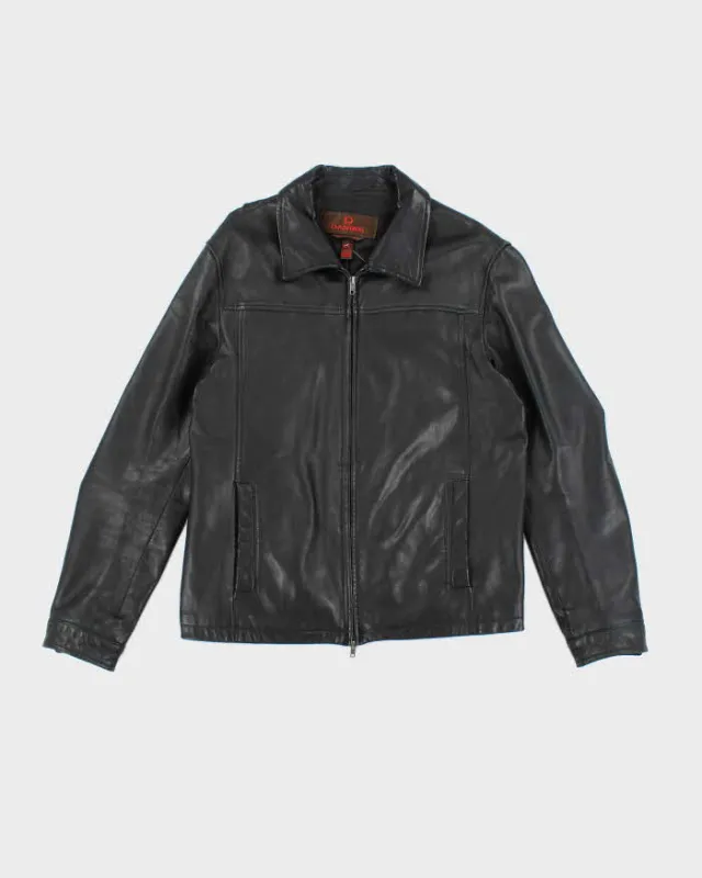Vintage Y2K Danier Zip Up Leather Harrington Jacket - L sold by Rokit