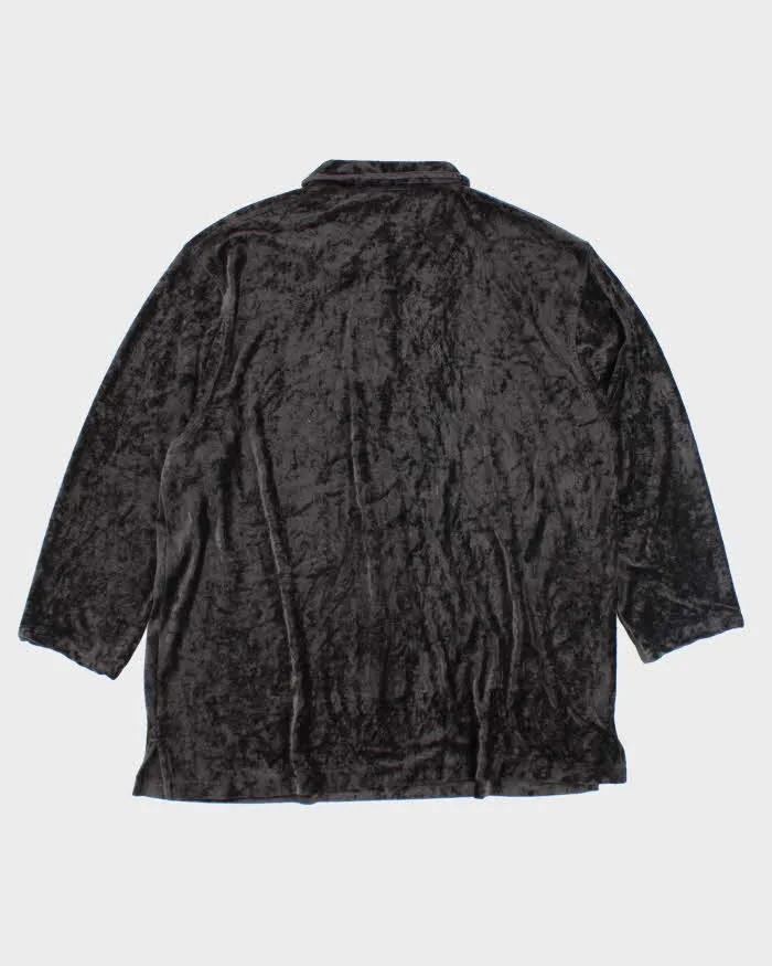 Vintage Y2k 00s DKNY Velour Oversized Blouse - XL sold by Rokit product image thumbnail 2