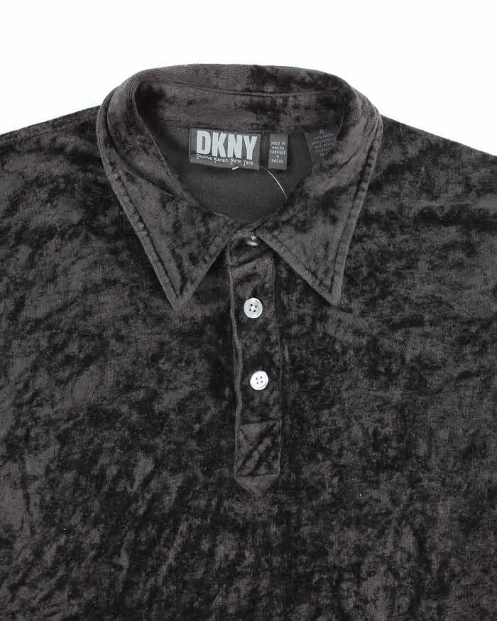 Vintage Y2k 00s DKNY Velour Oversized Blouse - XL sold by Rokit product image thumbnail 3