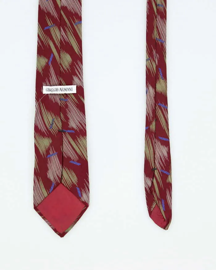 Vintage 90's Giorgio Armani Scratch Patterned Silk Tie sold by Rokit product image thumbnail 2