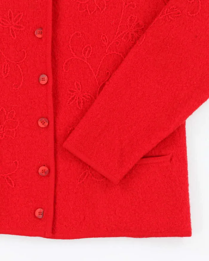 Vintage C Harris Red Wool Cardigan - L sold by Rokit product image thumbnail 4