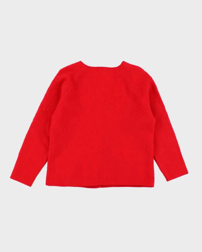 Vintage C Harris Red Wool Cardigan - L sold by Rokit product image thumbnail 2
