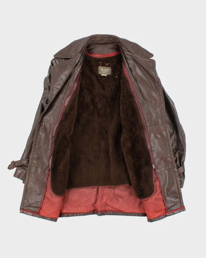 Vintage 70's Sears Double Breasted Button Up Leather Jacket - M sold by Rokit product image thumbnail 5